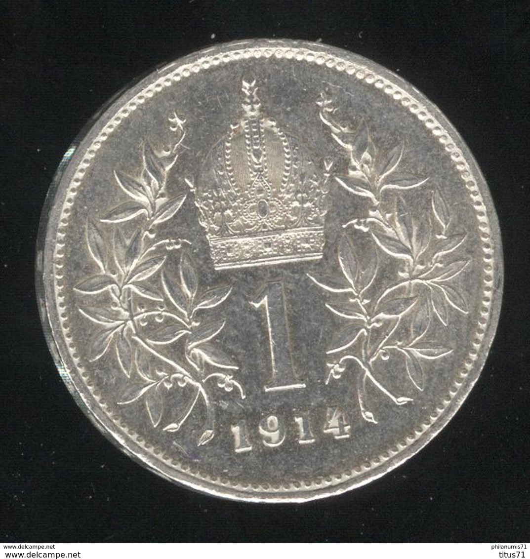 1 Couronne Autriche / Austria 1914 - Argent / Silver - SUP - Oesterreich