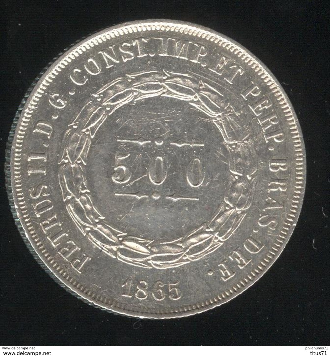 500 Réis Brésil 1865 - TTB - Brasil