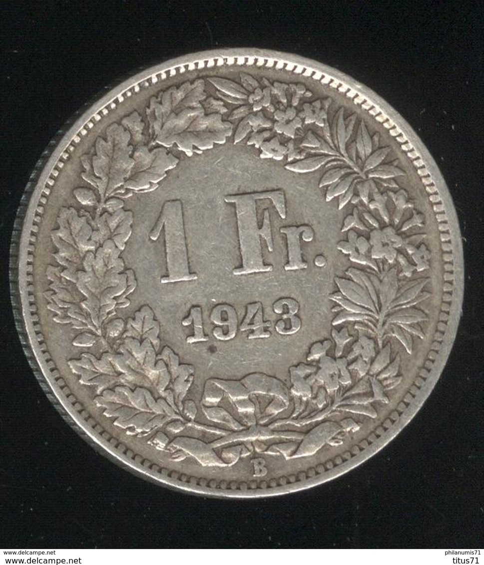 1 Franc Suisse / Switzerland 1943 - TTB - Autres & Non Classés