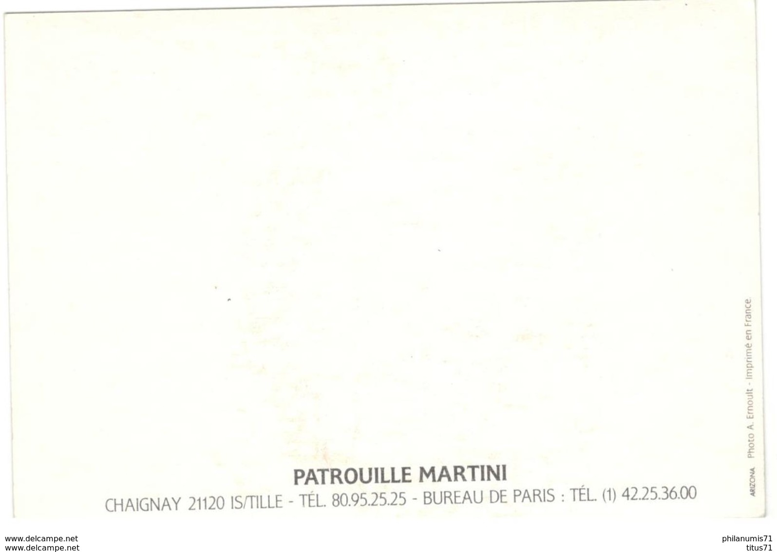 Photo Format Carte Postale Moderne - Patrouille Martini - Etat Neuf - Alcools