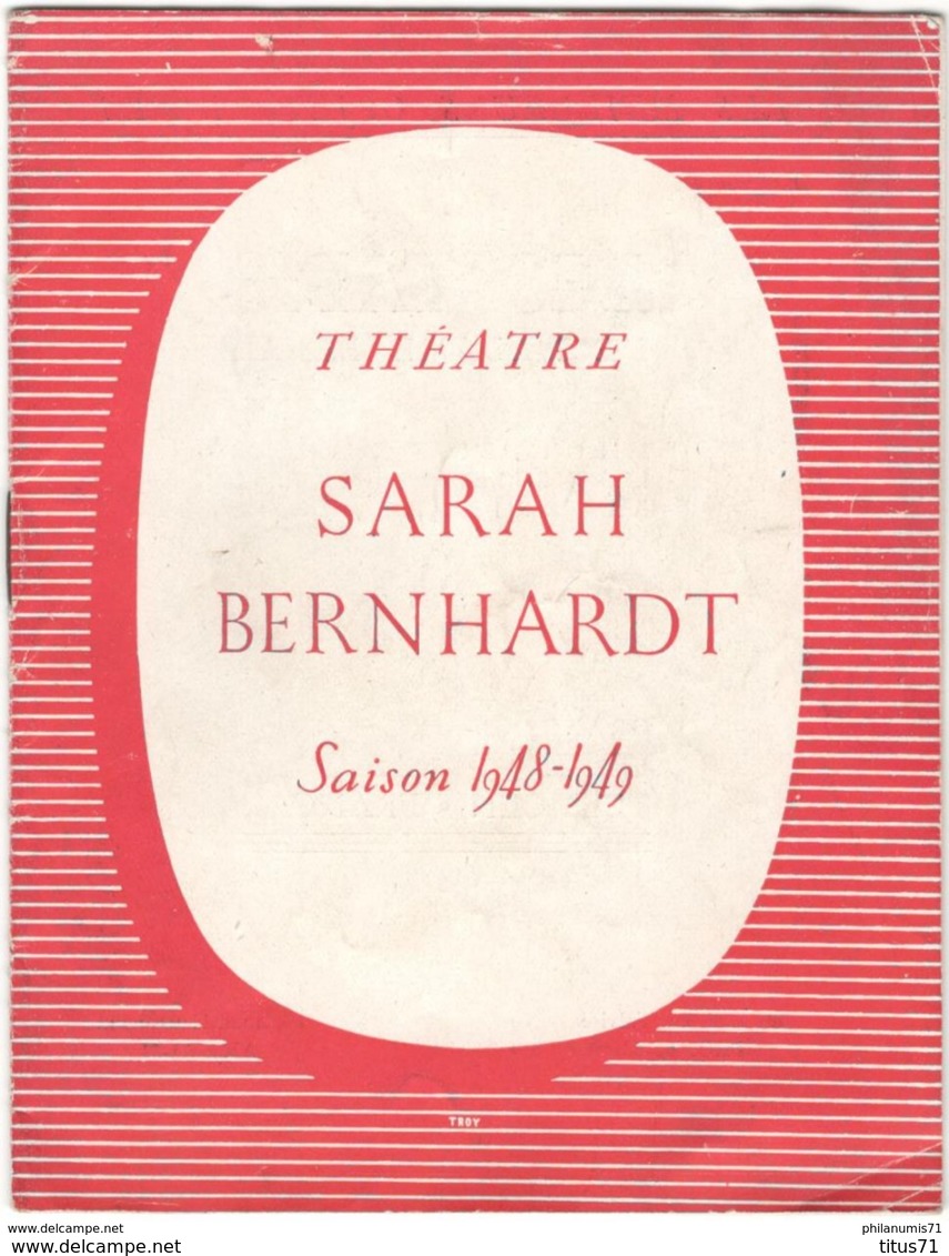 Programme Du Théatre Sarah Bernard - Saison 1948-1949 - ...et La Police N'en Savait Rien ! - Programme