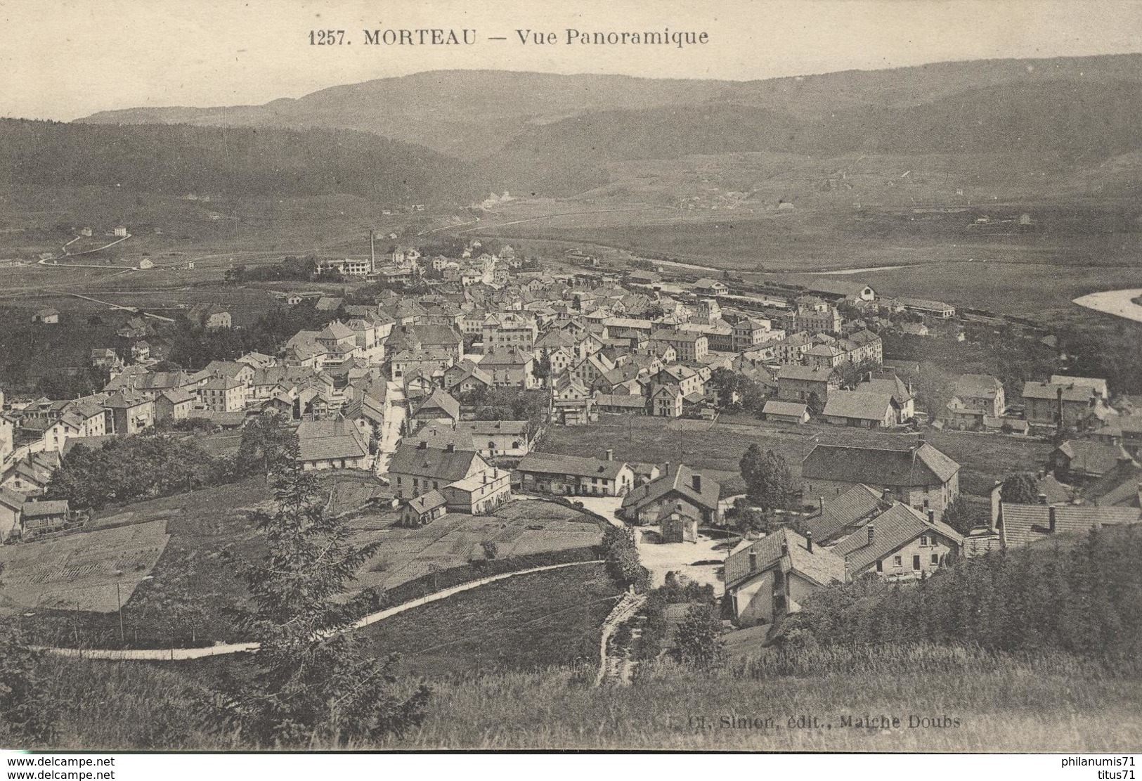 CPA  Morteau - Vue Panoramique - Circulée 1921 - Autres & Non Classés