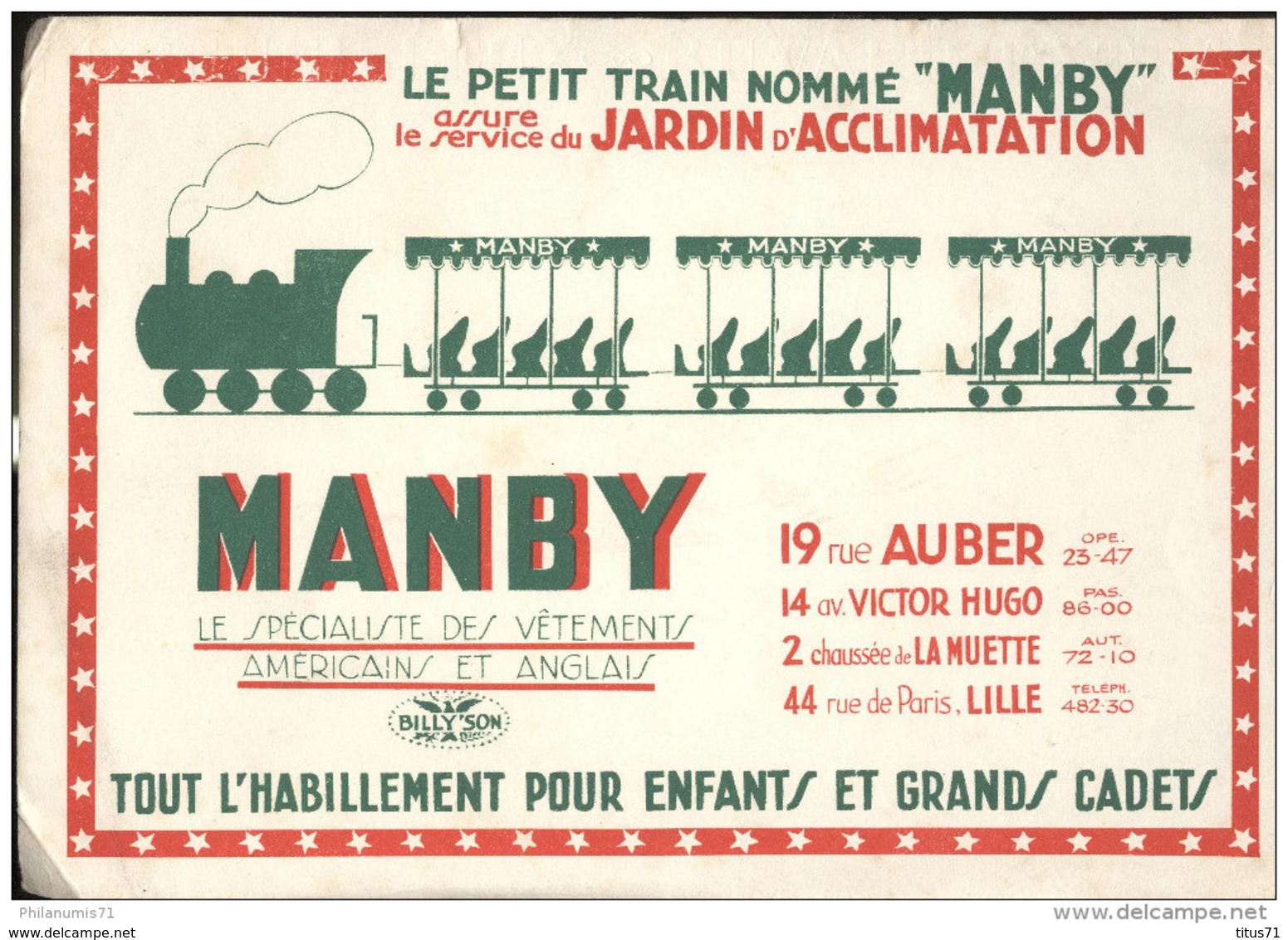 Buvard Manby - Le Petit Tain Nommé Manby - Bon état - Textile & Vestimentaire