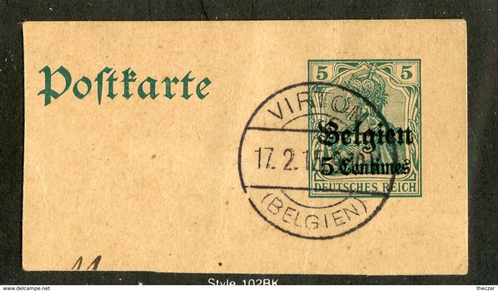 W-8000  Belgium Occ. 1916 Mi.#11 (o) ( Cat. 5. € )  - Offers Welcome! - OC38/54 Ocupacion Belga En Alemania