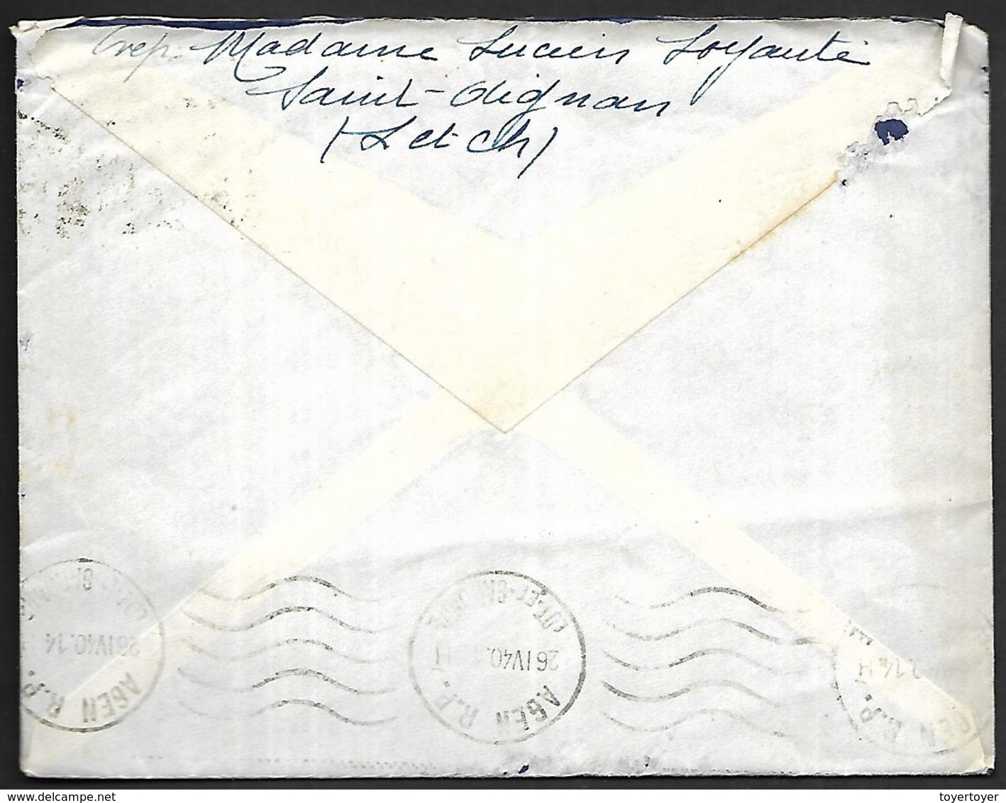 LF B85  Lettre En Franchise Militaire De 1940 Cachet Daguin De St Aignan Sur Cher - 1921-1960: Période Moderne