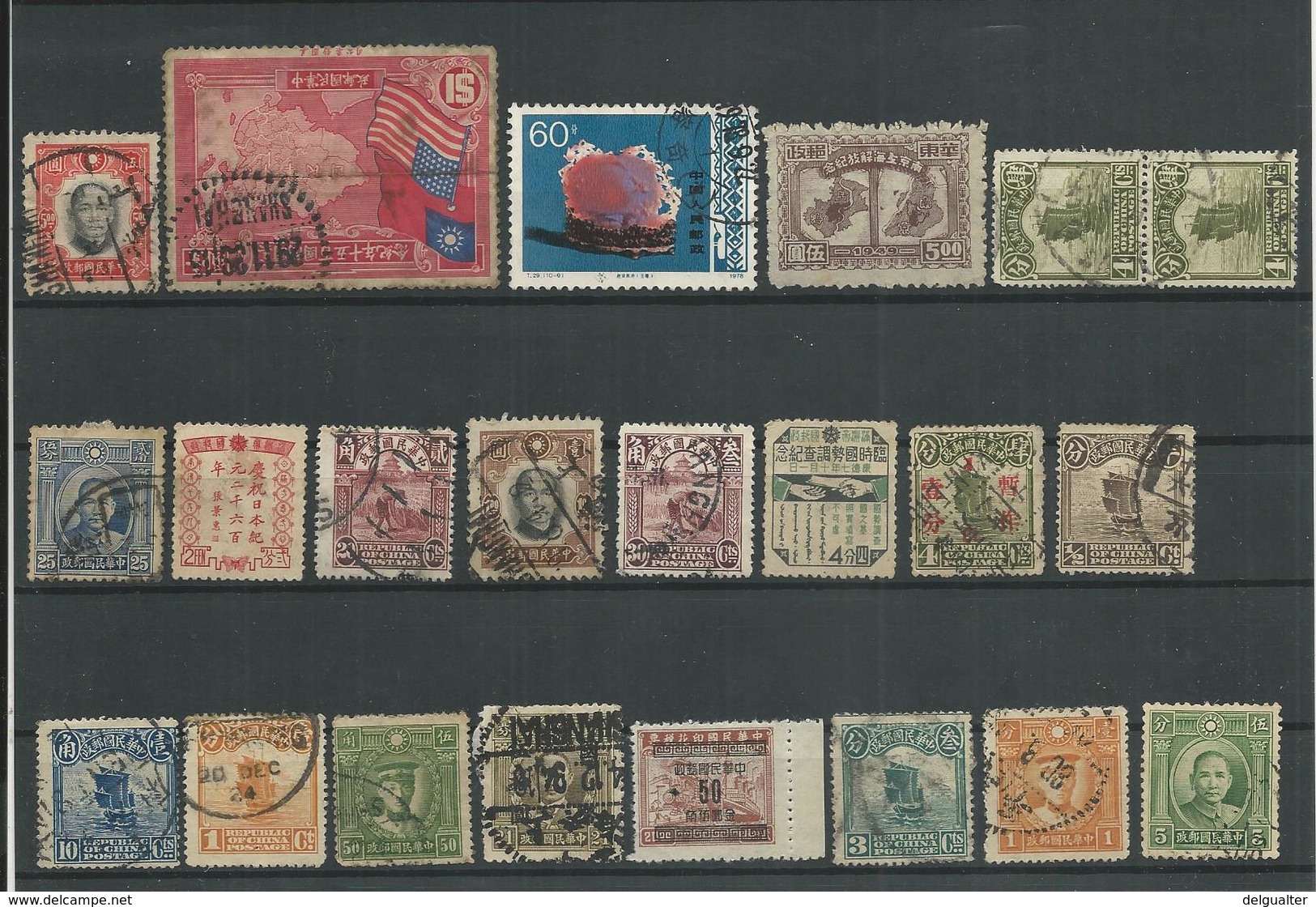 Lot Chinese Stamps Value To Identify (Have Candarins To Identify) - Sonstige & Ohne Zuordnung