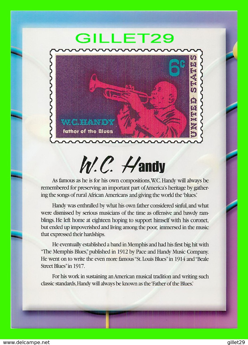 TIMBRES REPRESENTATIONS - W. C. HANDY (1873-1958) FATHER OF THE BLUES - LEGENDS OF AMERICAN MUSIC - STAMP ISSUE, 1969 - - Timbres (représentations)