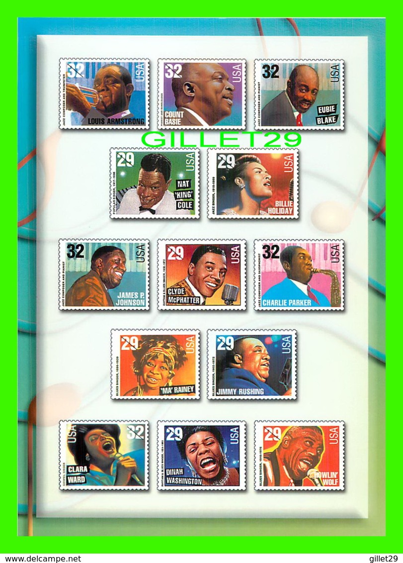 TIMBRES REPRESENTATIONS - LEGENDS OF AMERICAN MUSIC - UNITED  STATES POSTAL SERVICE -- - Timbres (représentations)