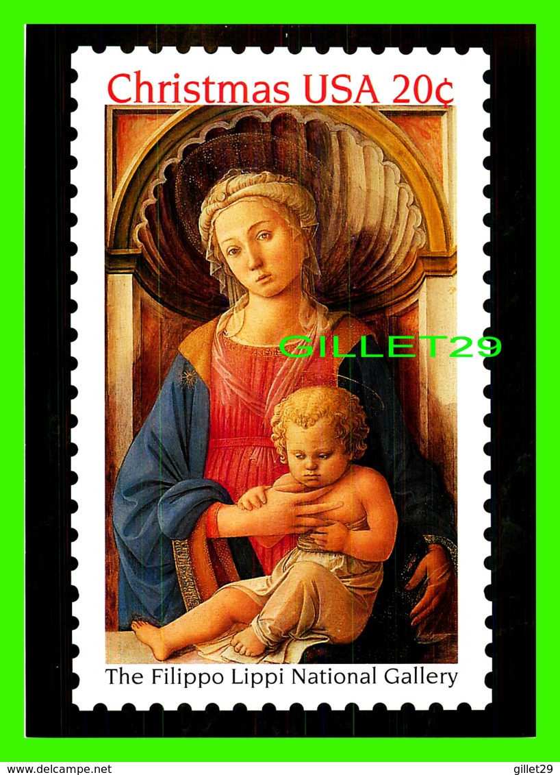 TIMBRES REPRÉSENTATIONS - CHRISTMAS - FILIPPO LIPPI (1406-1469) MADONNA AND CHILD - STAMP ISSUE, 1984 - - Timbres (représentations)