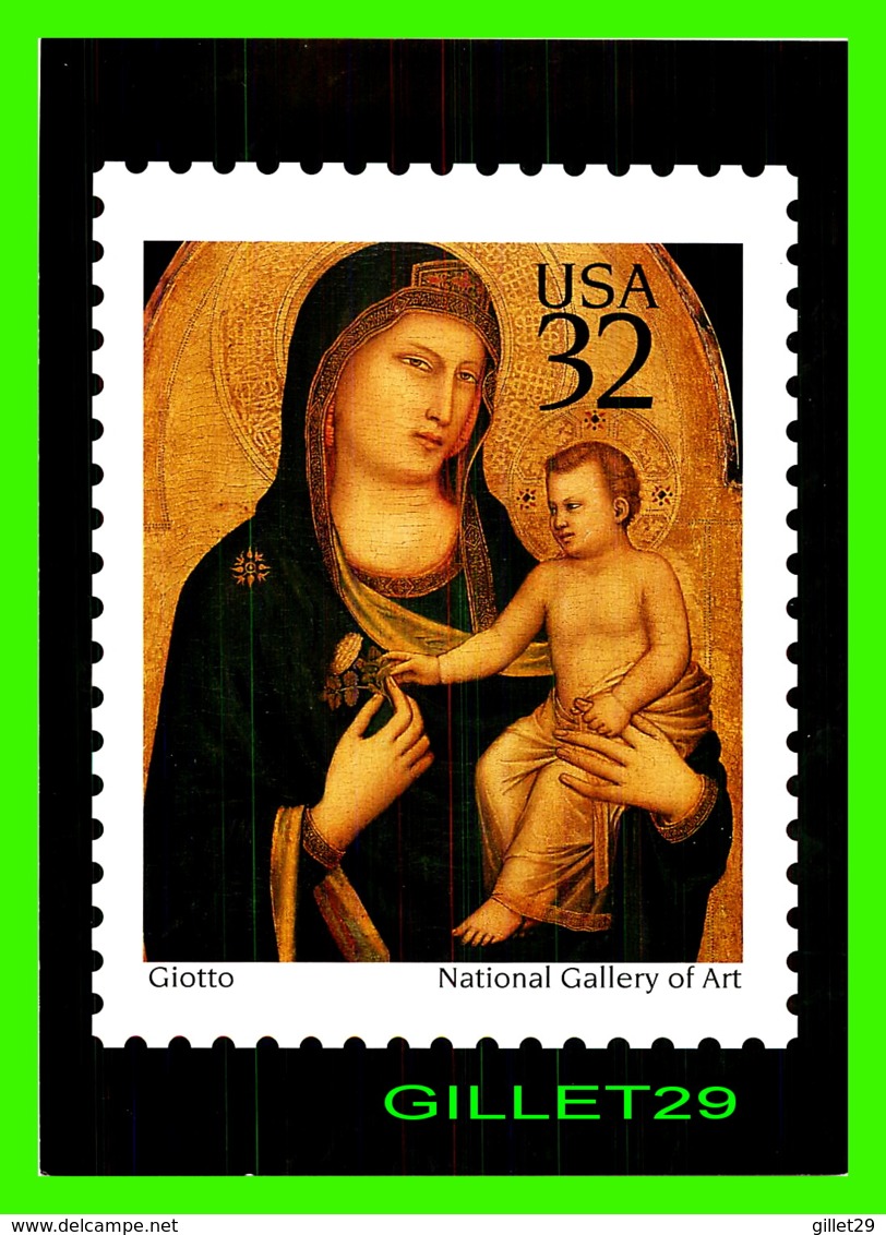 TIMBRES REPRÉSENTATIONS - CHRISTMAS - GIOTTO (1266-1337) MADONNA AND CHILD - STAMP ISSUE, 1995 - - Timbres (représentations)