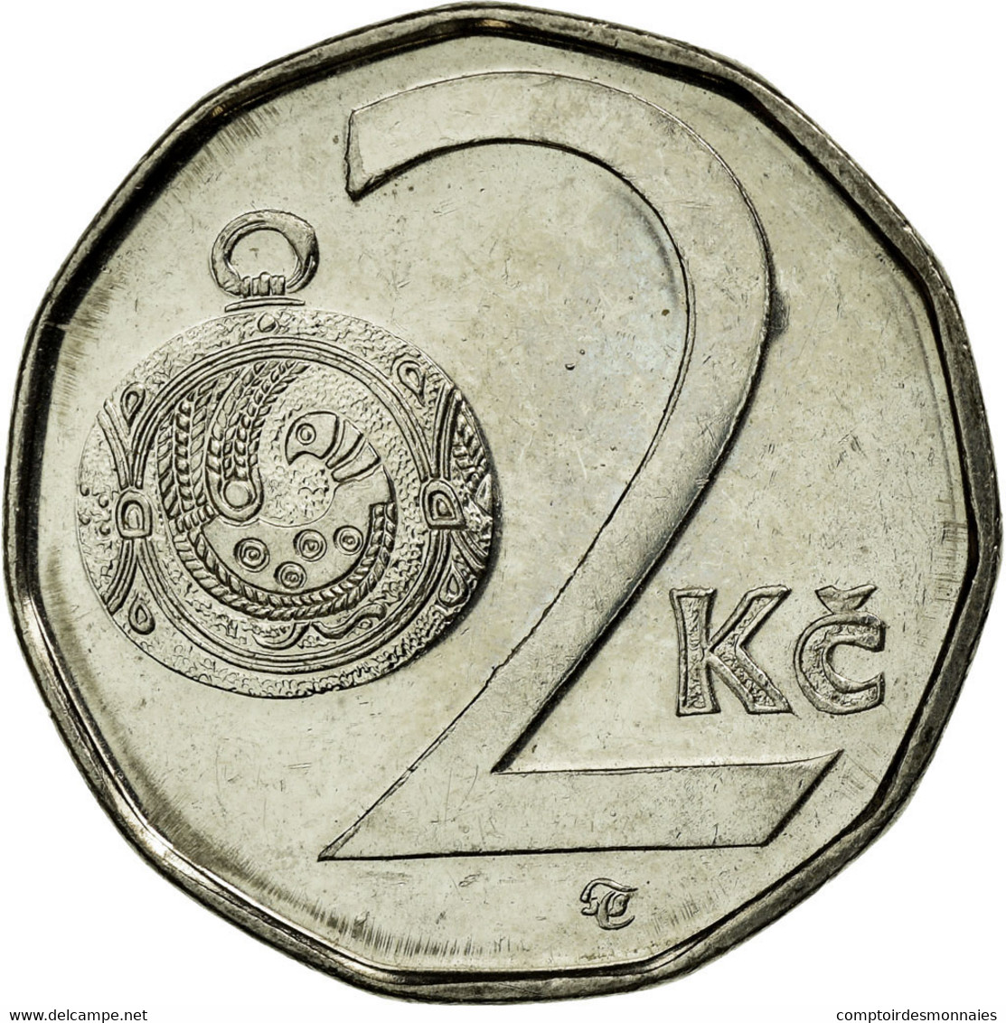 Monnaie, République Tchèque, 2 Koruny, 2008, TTB, Nickel Plated Steel, KM:9 - Tchéquie