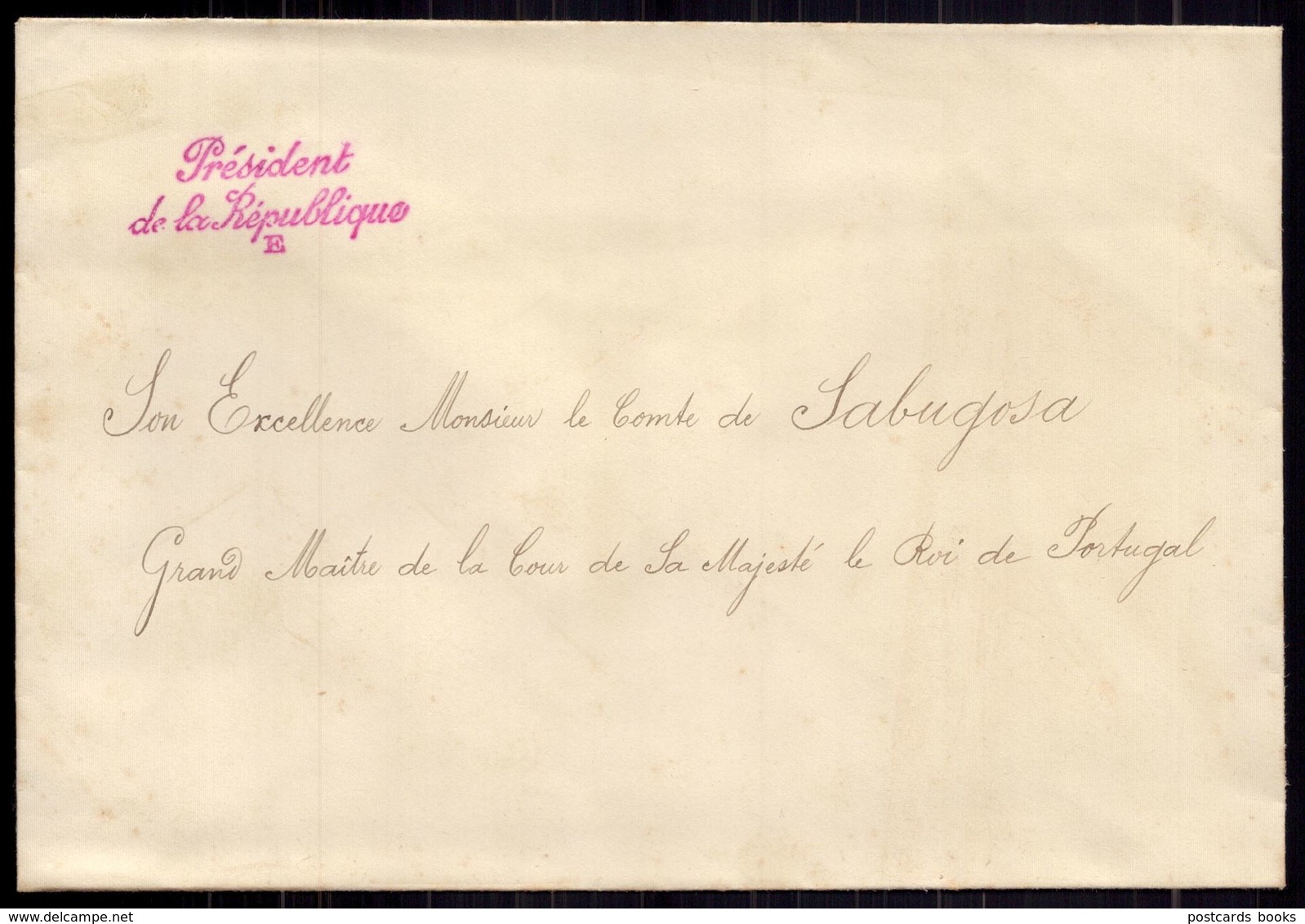 1905 CONVITE Do Presidente França EMILE LOUBET Para CONDE De SABUGOSA Palais De L'Elysée. Timbre President Republique - Programmes