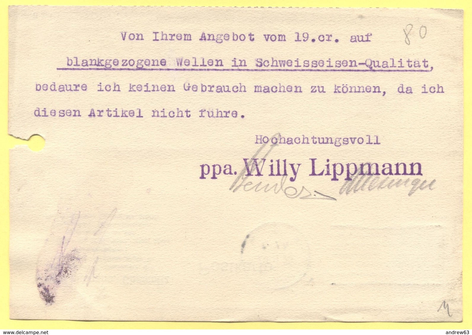 Deutsches Reich - 1925 - 5 Rheinland - Postkarte - Willy Lippmann - Viaggiata Da Chemnitz Per Gera - Storia Postale