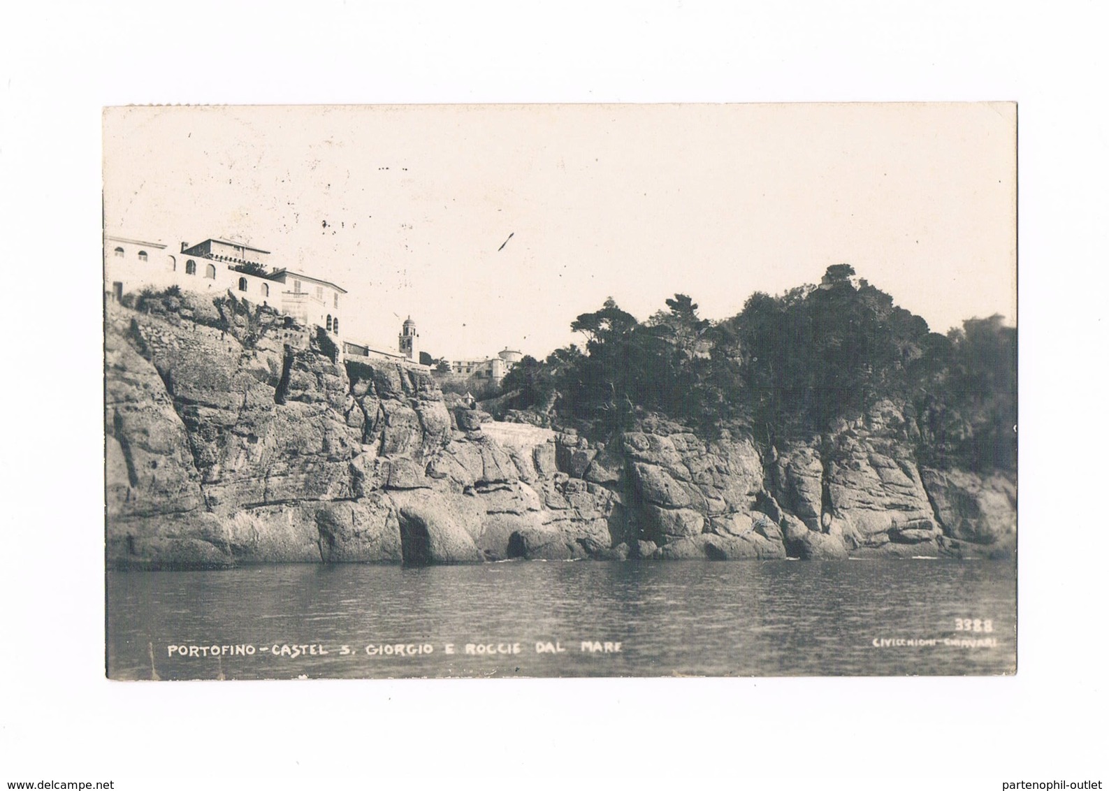 Cartolina/Postcard - Viaggiata/Sent - Italia - Portofino - Castel S.Giorgio E Rocce Dal Mare - 1921 - Altri & Non Classificati