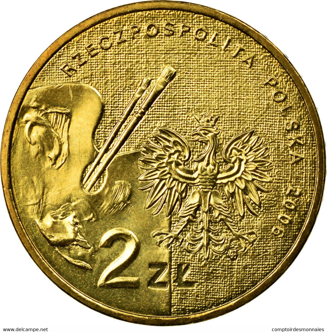 Monnaie, Pologne, Aleksander Gierymski (painter), 2 Zlote, 2006, Warsaw, TTB - Pologne