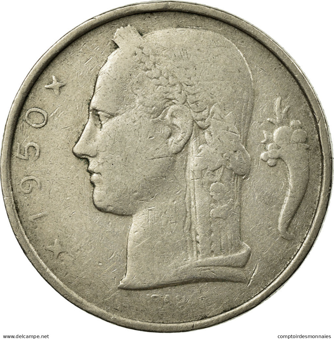 Monnaie, Belgique, 5 Francs, 5 Frank, 1950, TTB, Copper-nickel, KM:135.1 - 5 Francs