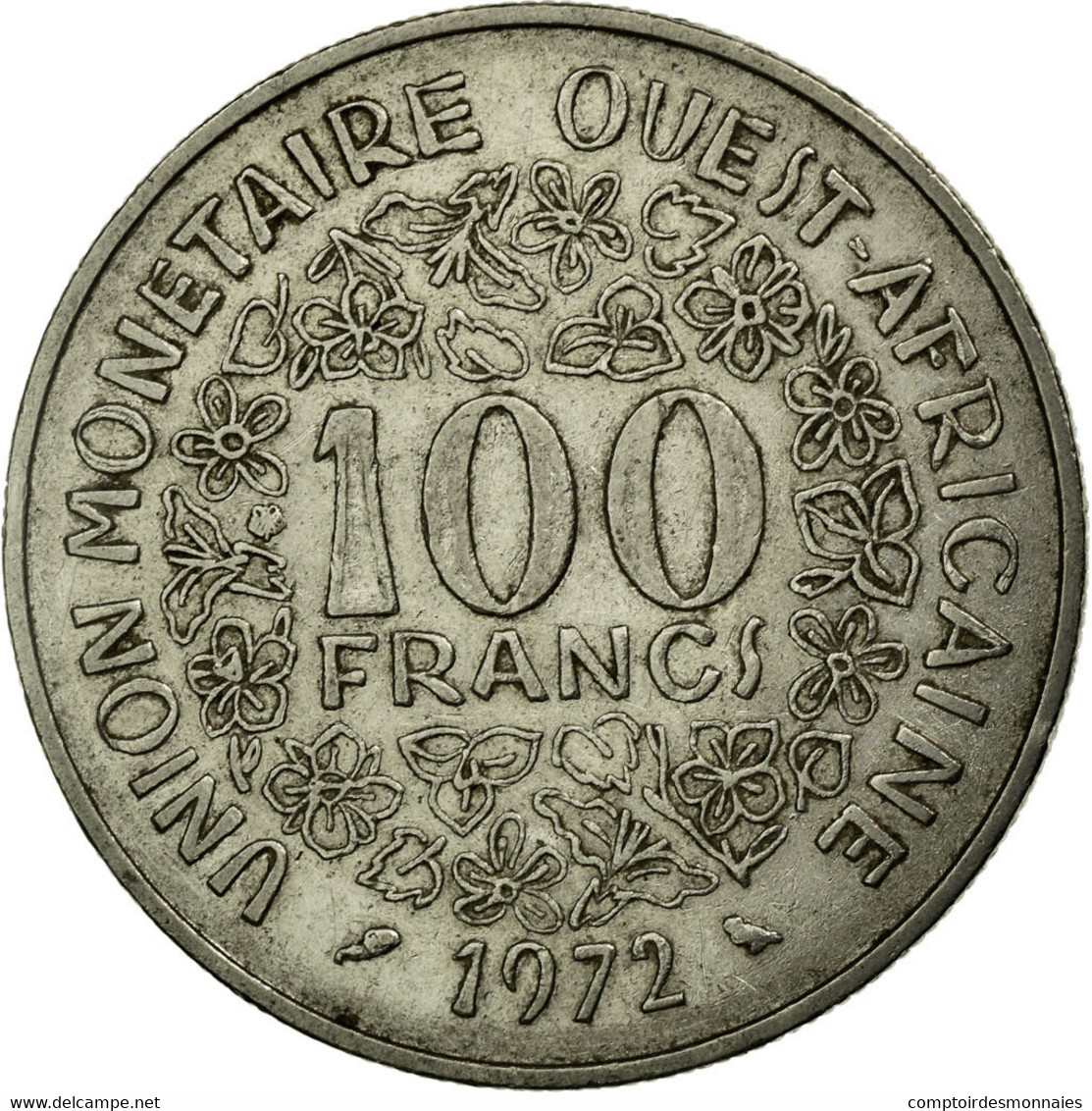 Monnaie, West African States, 100 Francs, 1972, TTB, Nickel, KM:4 - Côte-d'Ivoire