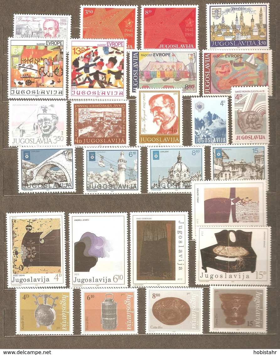 Yugoslavia - Different complete sets and single stamps, MNH