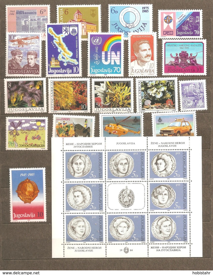 Yugoslavia - Different complete sets and single stamps, MNH