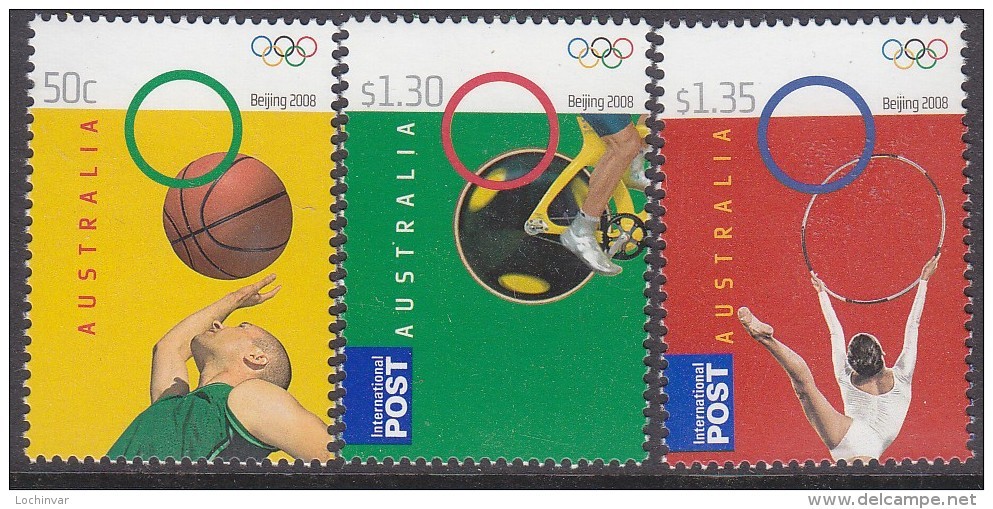 AUSTRALIA, 2008 OLYMPICS 3 MNH - Mint Stamps