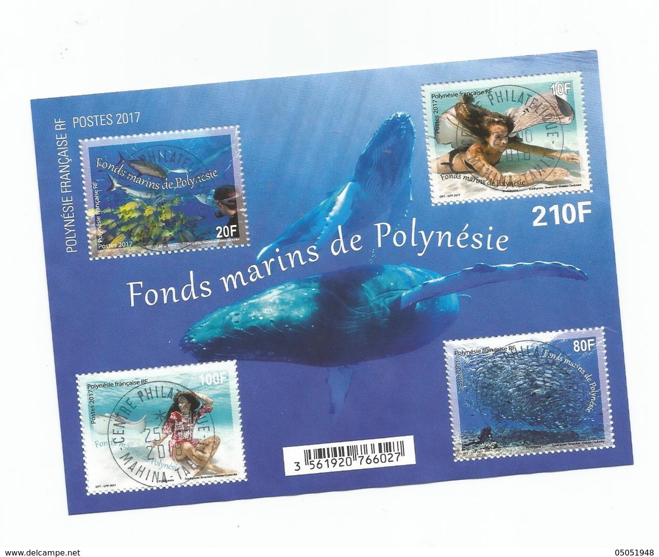 Fonds Marins De Polynésie     Beaux Cachets   (clasbla) - Blocs-feuillets