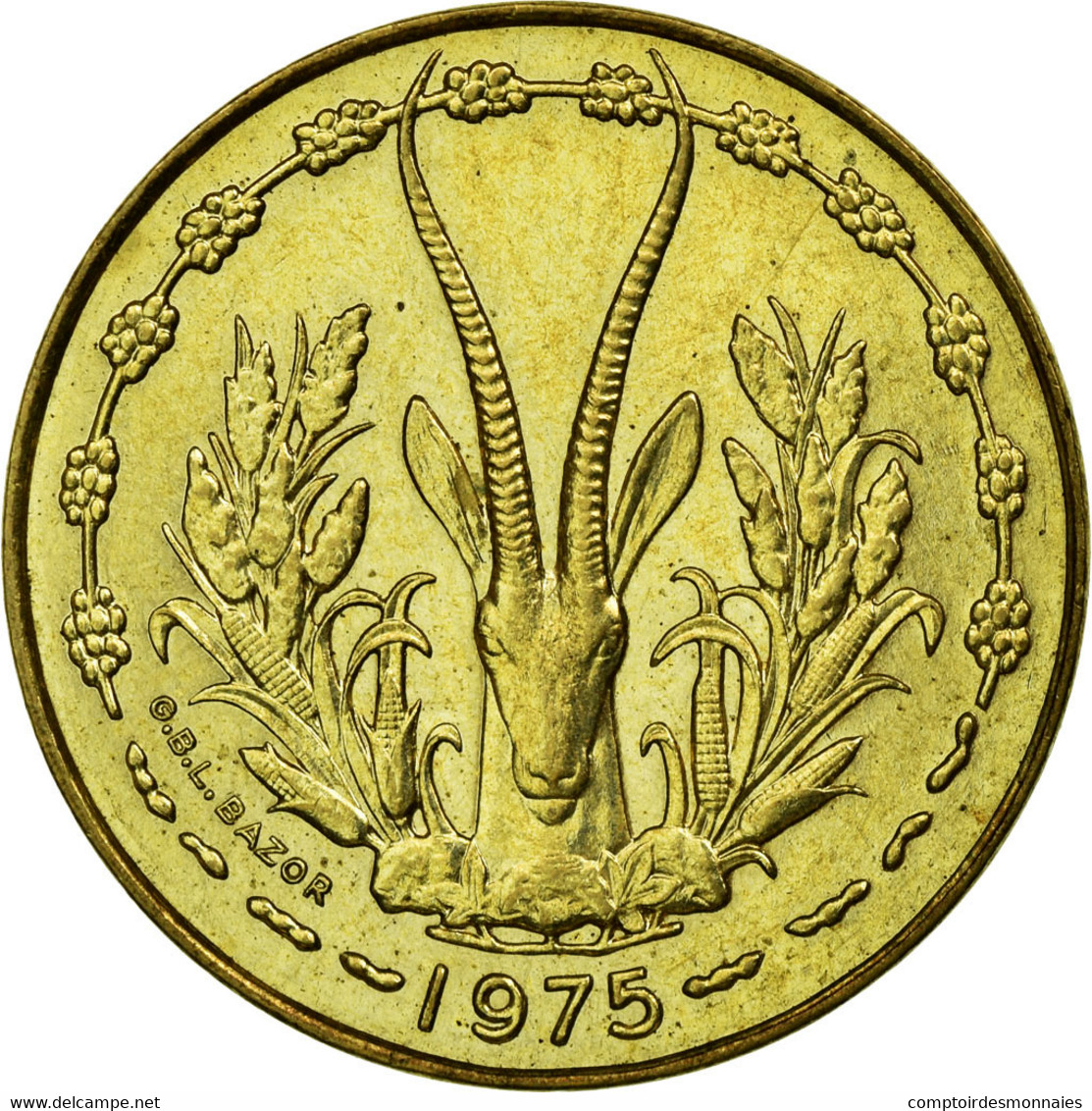 Monnaie, West African States, 10 Francs, 1975, SUP, Aluminum-Nickel-Bronze - Elfenbeinküste