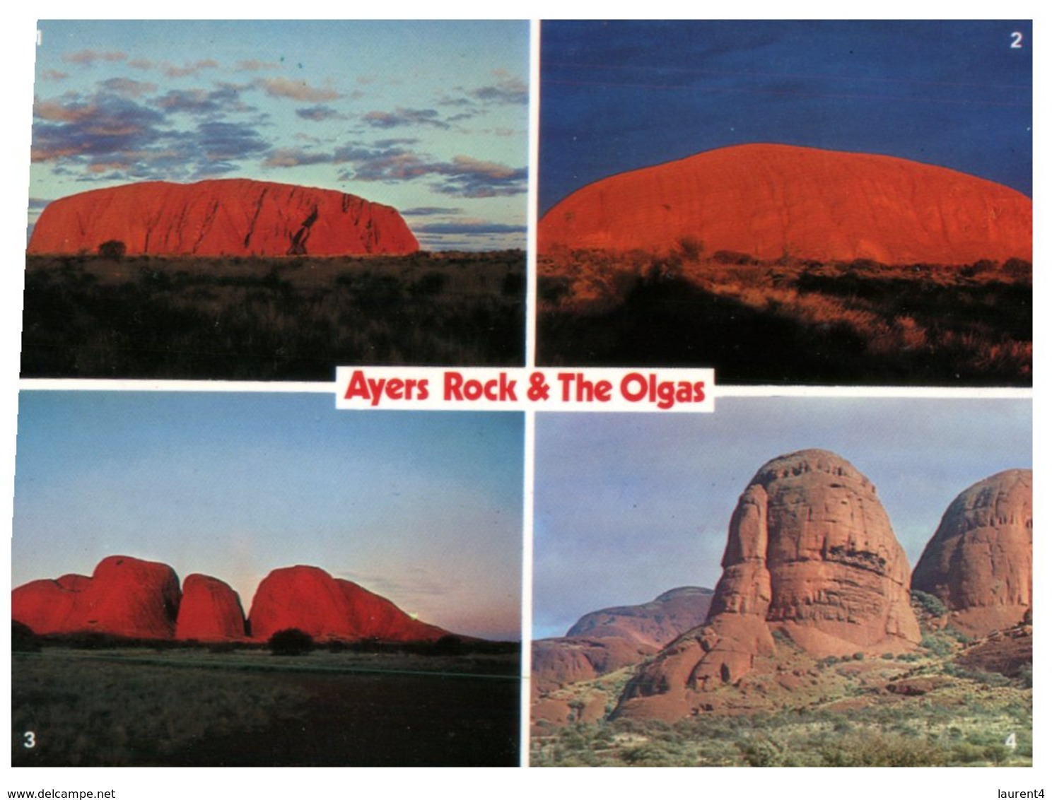 (963) Australia - NT - Uluru / Ayers Rock & Olgas (2 Postcards) - Uluru & The Olgas