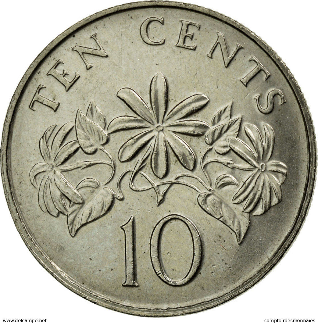 Monnaie, Singapour, 10 Cents, 1986, British Royal Mint, TTB, Copper-nickel - Singapour