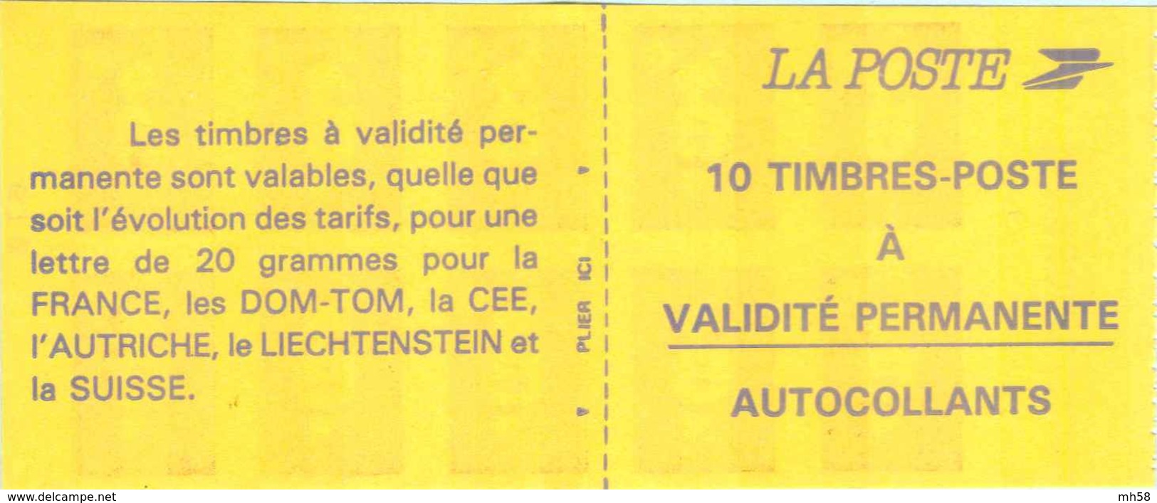 FRANCE - Carnet Numéro 009XX-1 - TVP Briat Rouge - YT 2874 C1 / Maury 505 - Autres & Non Classés