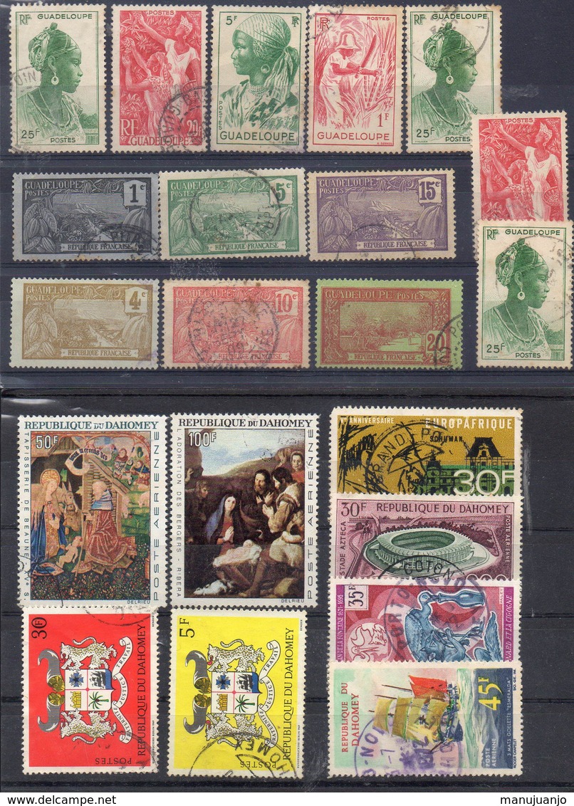 FRANCE Et AFRIQUE ! Timbres Anciens De GUADELOUPE Et Du DAHOMEY Depuis 1920 ! NEUFS - Used Stamps