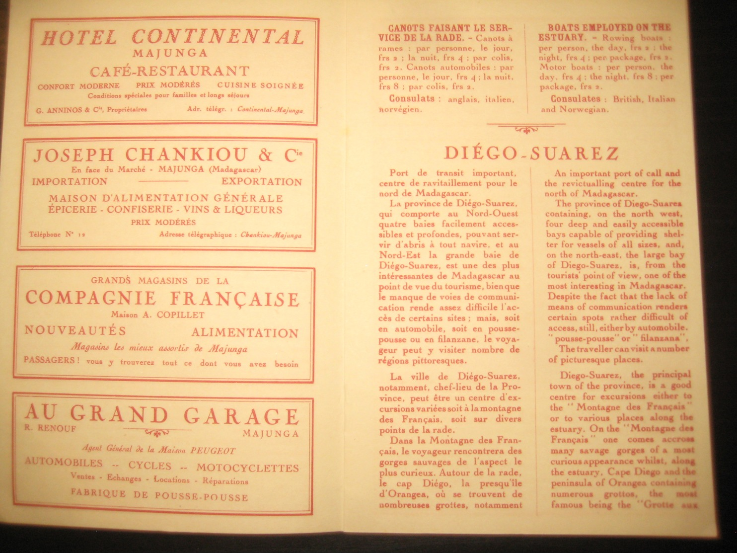 8216- 2018   LIVRET 1929 DES MESSAGERIES MARITIMES..PAQUEBOT EXPLORATEUR GRANDIDIER..DESTINATION MADAGASCAR - Autres & Non Classés