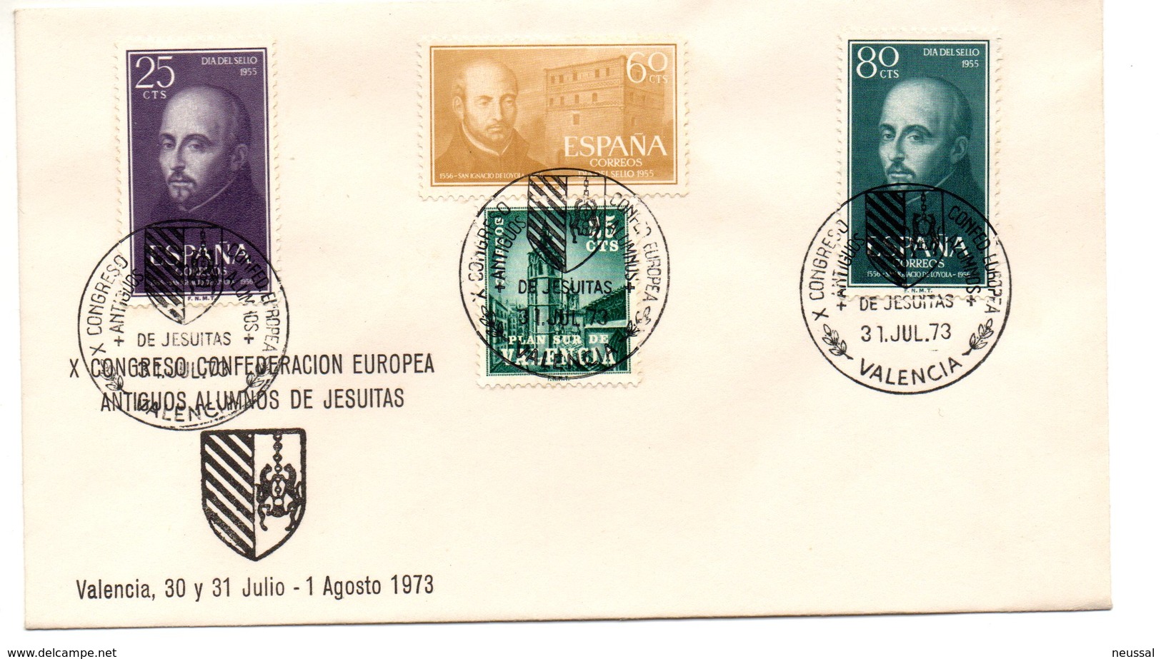 Sobre Con Matasellos Commemorativo Congreso Jesuitas De 1973 - Covers & Documents