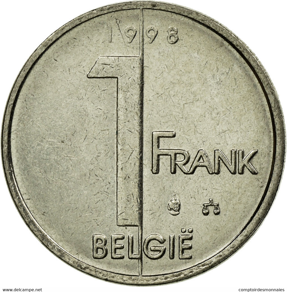 Monnaie, Belgique, Albert II, Franc, 1998, TTB, Nickel Plated Iron, KM:188 - 1 Frank