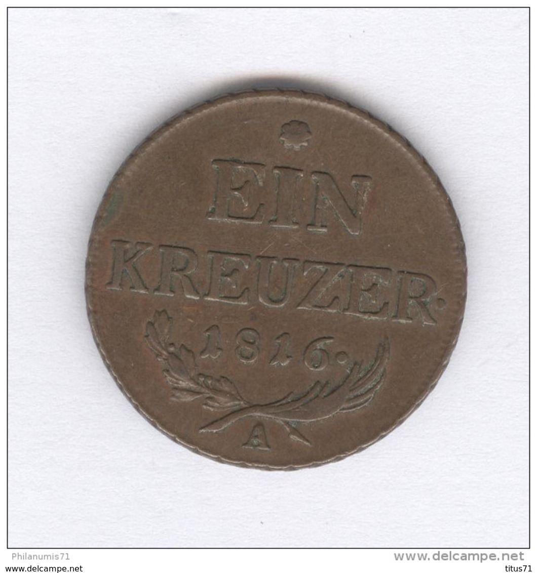 1 Kreuzer Autriche / Austria 1816 - TTB+ - Oesterreich