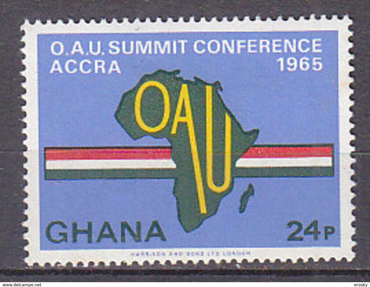 B0078 - GHANA Yv N°221 ** ORG. UNITE AFRICAINE - Ghana (1957-...)