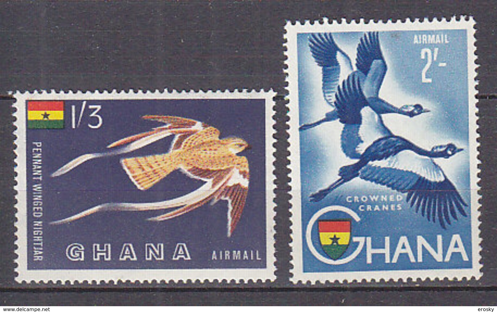 B0087 - GHANA AERIENNE Yv N°5/6 ** OISEAUX - Ghana (1957-...)