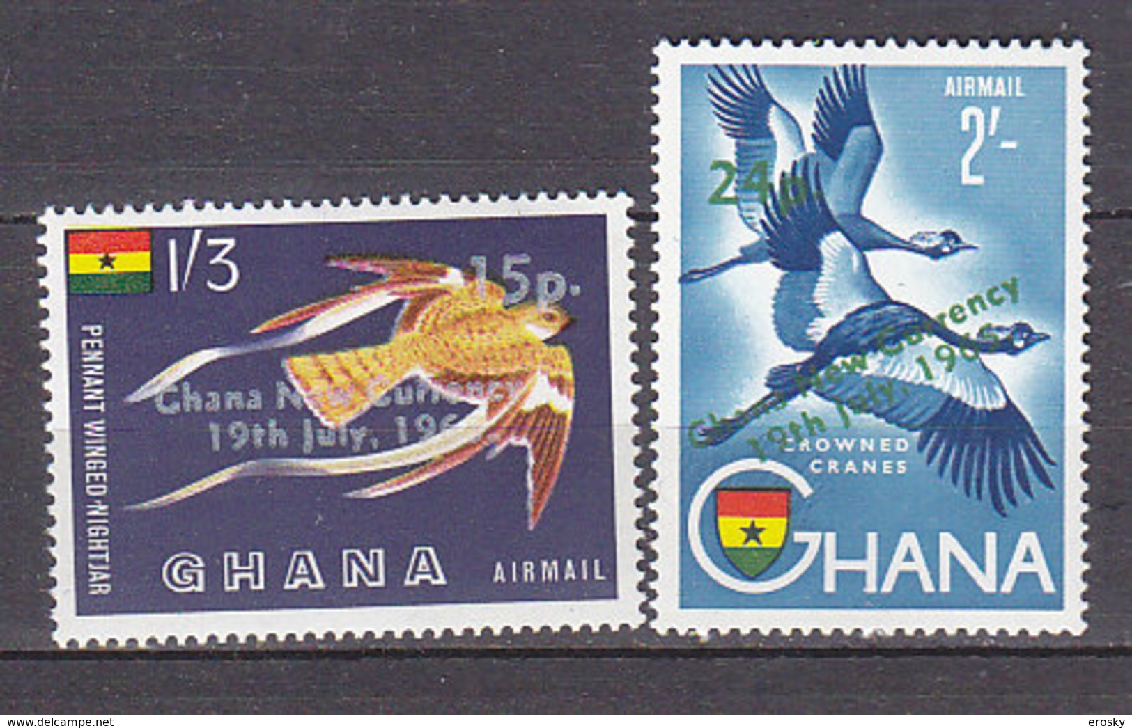 B0088 - GHANA AERIENNE Yv N°11/12 ** OISEAUX - Ghana (1957-...)