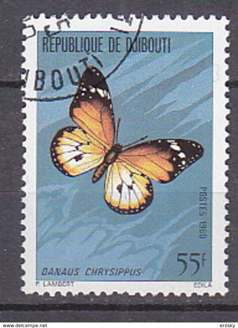 B0092 - DJIBOUTI Yv N°518 PAPILLON - Djibouti (1977-...)