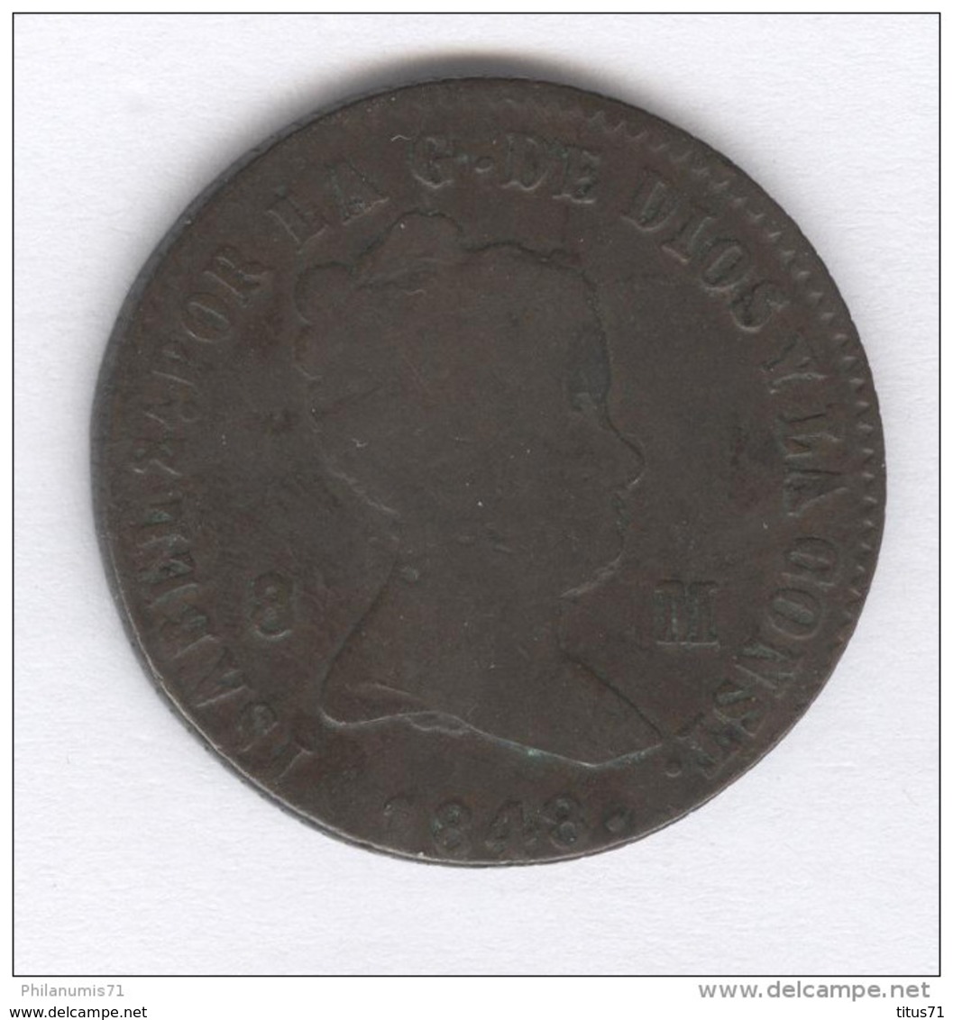 8 Maravedis Espagne 1848 - Provincial Currencies