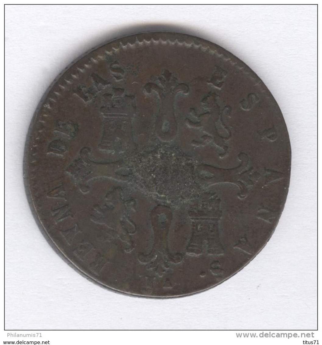 8 Maravedis Espagne 1848 - Provinciale Munten