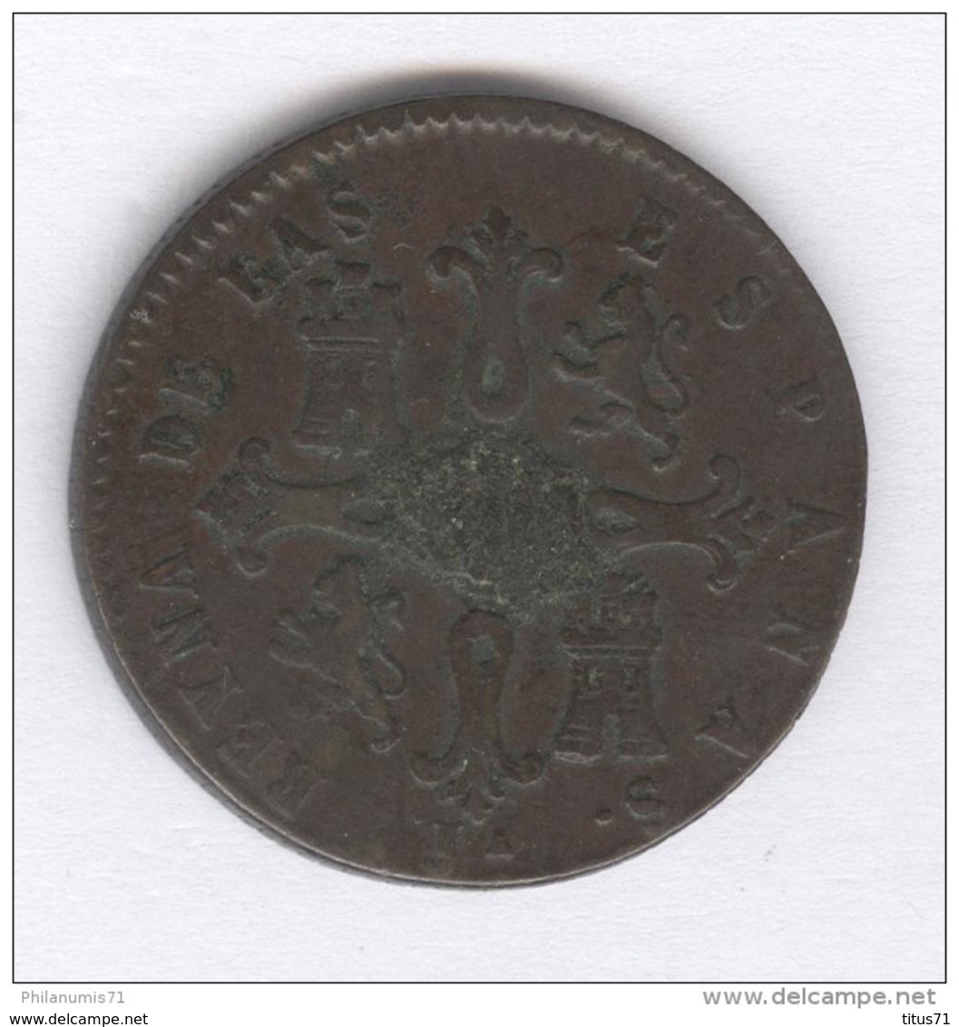 8 Maravedis Espagne 1848 - Provincial Currencies