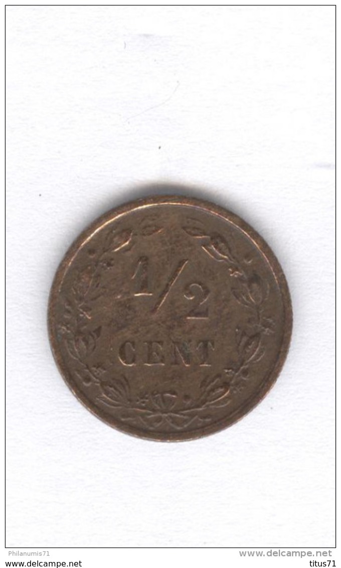 1/2 Cent Pays-Bas / Netherland 1884 - TTB - 1849-1890 : Willem III