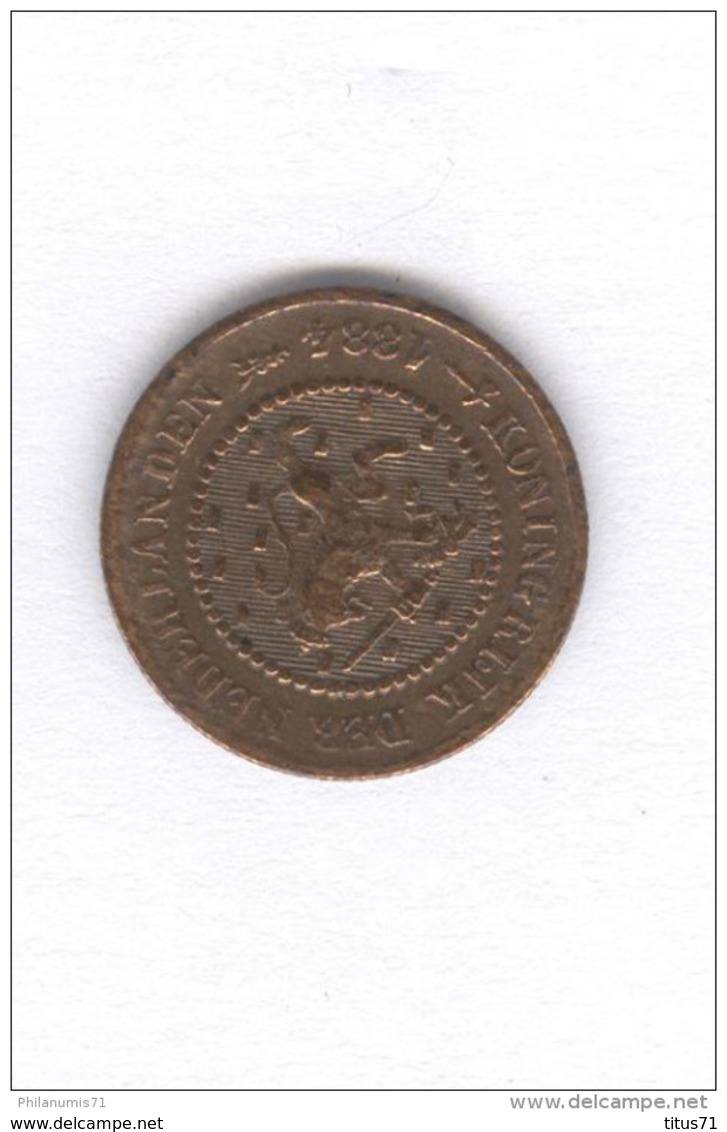 1/2 Cent Pays-Bas / Netherland 1884 - TTB - 1849-1890 : Willem III