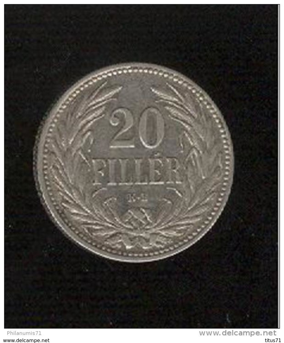 20 Filler Hongrie 1908 - Hungría