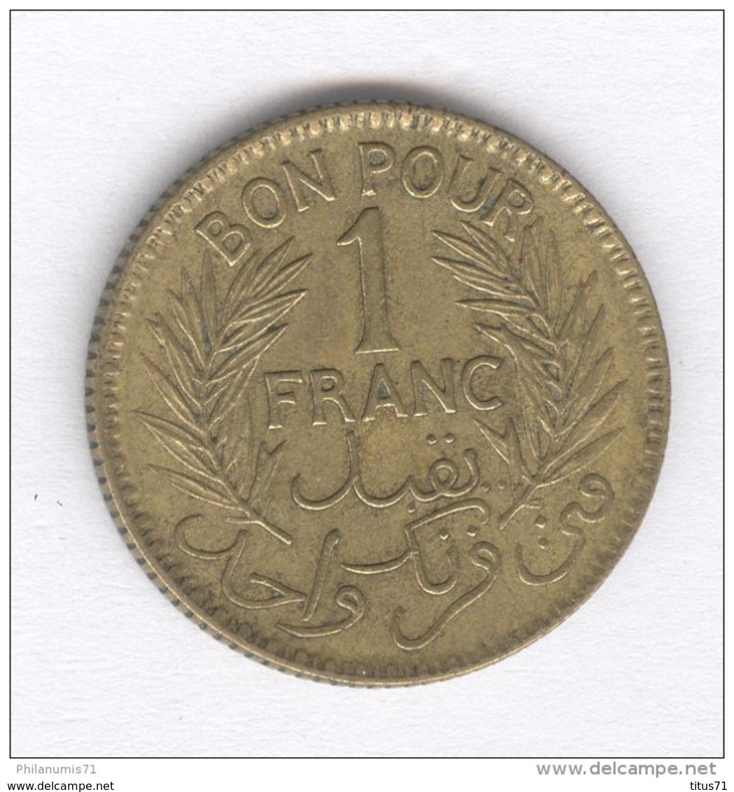 Bon Pour 1 Franc Tunisie - 1945 - Tunisie