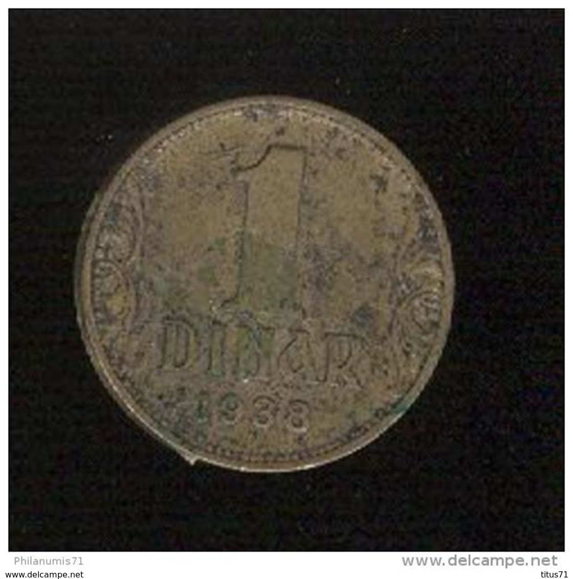 1 Dinar Yougoslavie 1938 - Joegoslavië