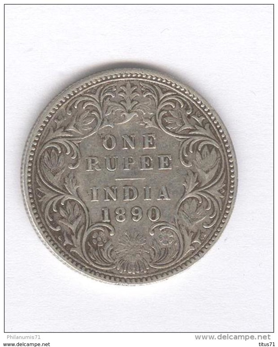 1 Roupie / Rupee Inde / India 1890 - Victoria - TTB - India