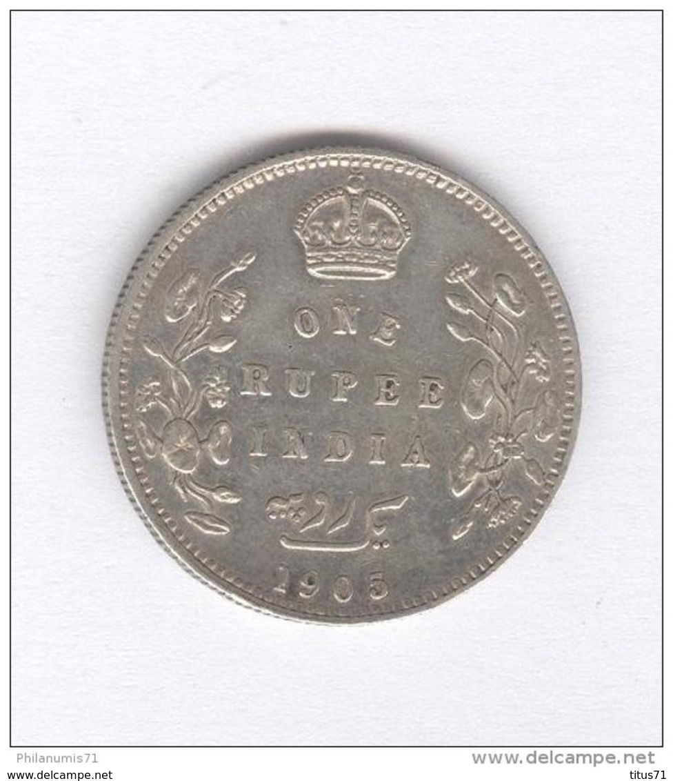 1 Roupie / Rupee Inde / India 1905 - Edouard VII / Edward VII - TB+ - India