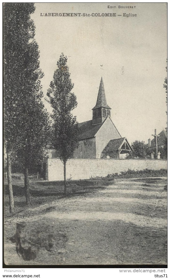 CPA L'Abergement Ste Colombe - Eglise - Circulée 1911 - Other & Unclassified