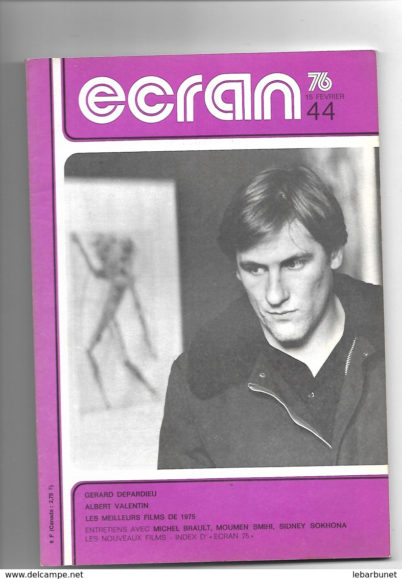 Revue Cinéma Ecran 76       N° 44 Depardieu  Valentin  Index 1975 - Cinéma/Télévision